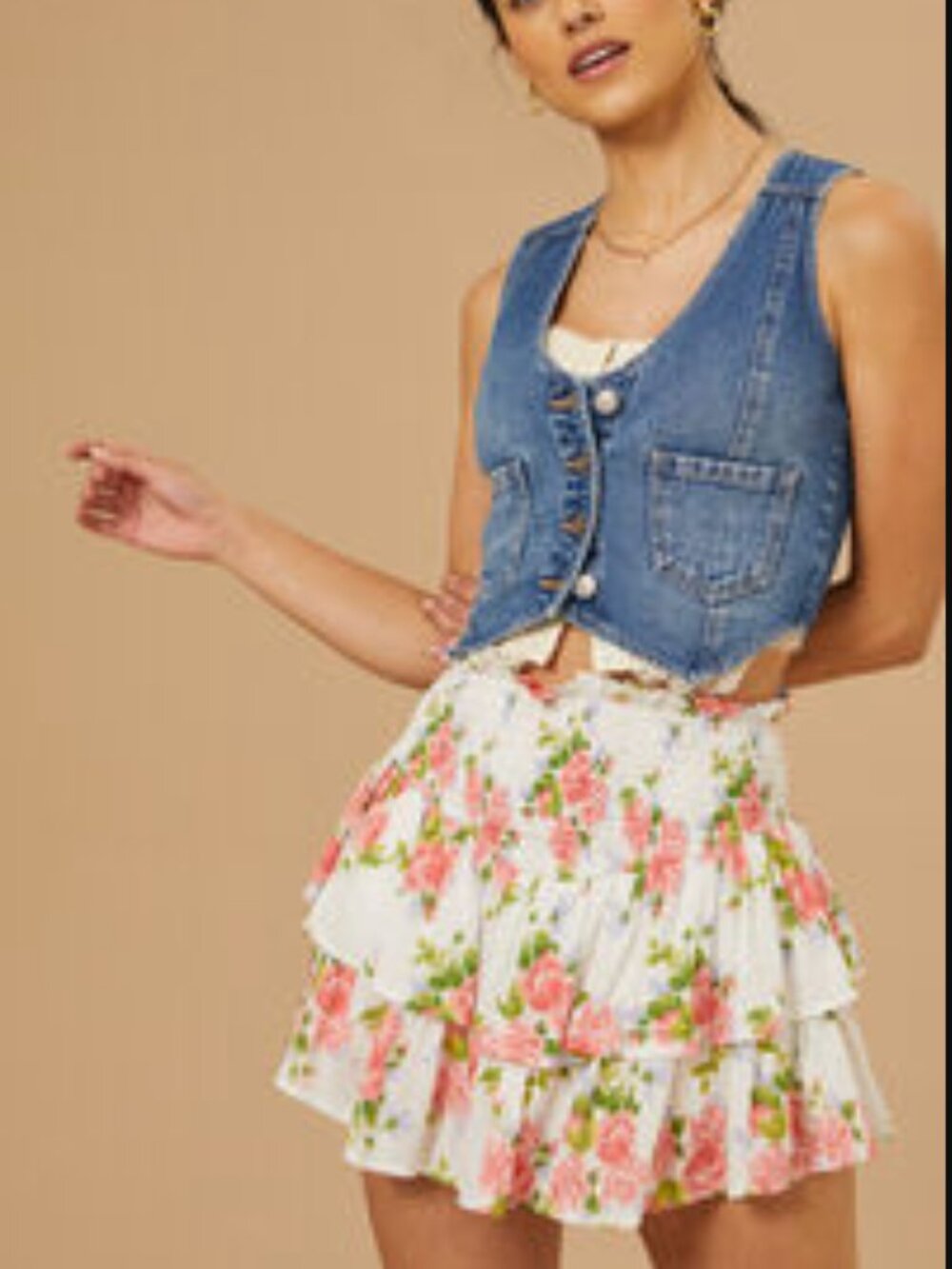 Altar'd State Gracelynn Smocked Skirt